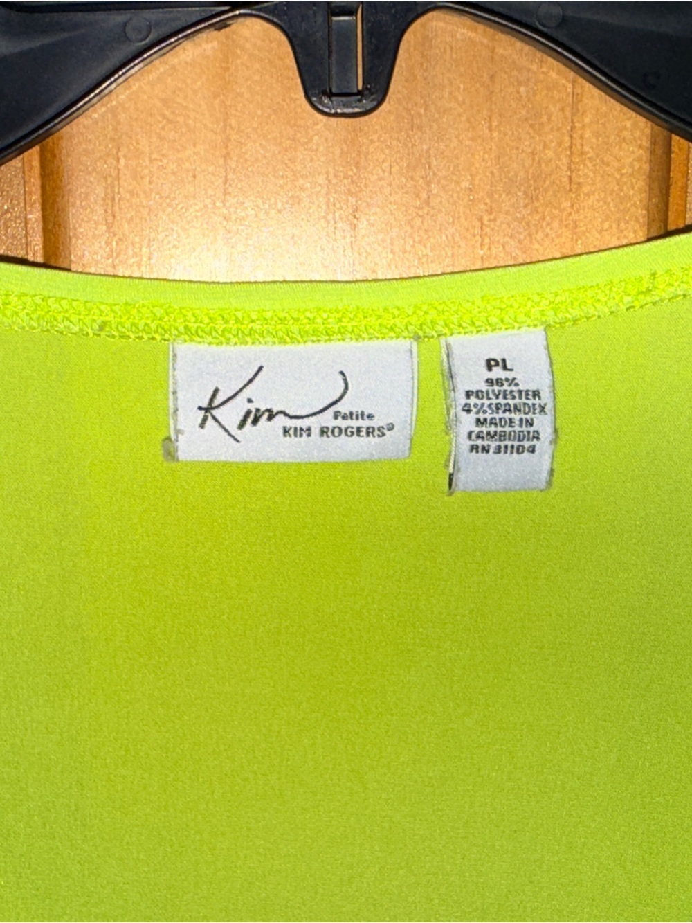 Kim Rogers Petite Chartreuse Button-Front Tie Hem Blouse-PL-EC - Picture 2 of 11